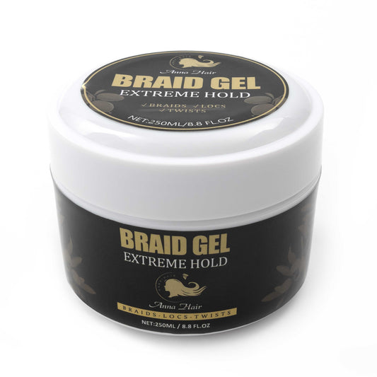 250ml Braiding Gel Extra Hold Firming Nourishing Edge Control Gel Factory Customized Custo Locks Extreme Hold Braid Gel