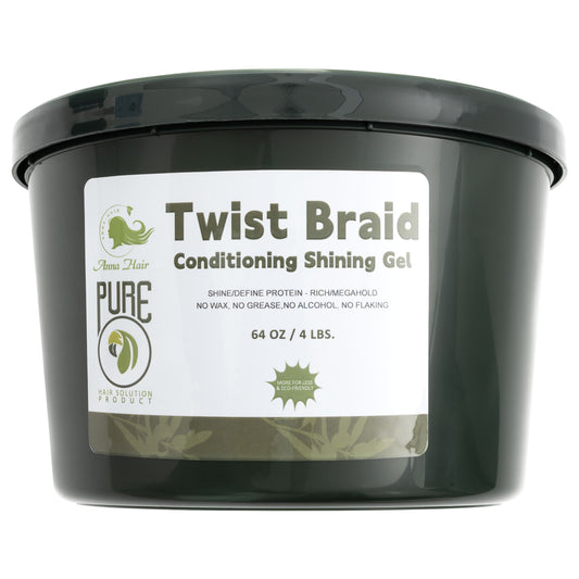 No Residue Build up Braid Gel for Curly Hair Long Lasting Quick Molding Smooths & Tames Frizz Strong Hold Works All Hair Types