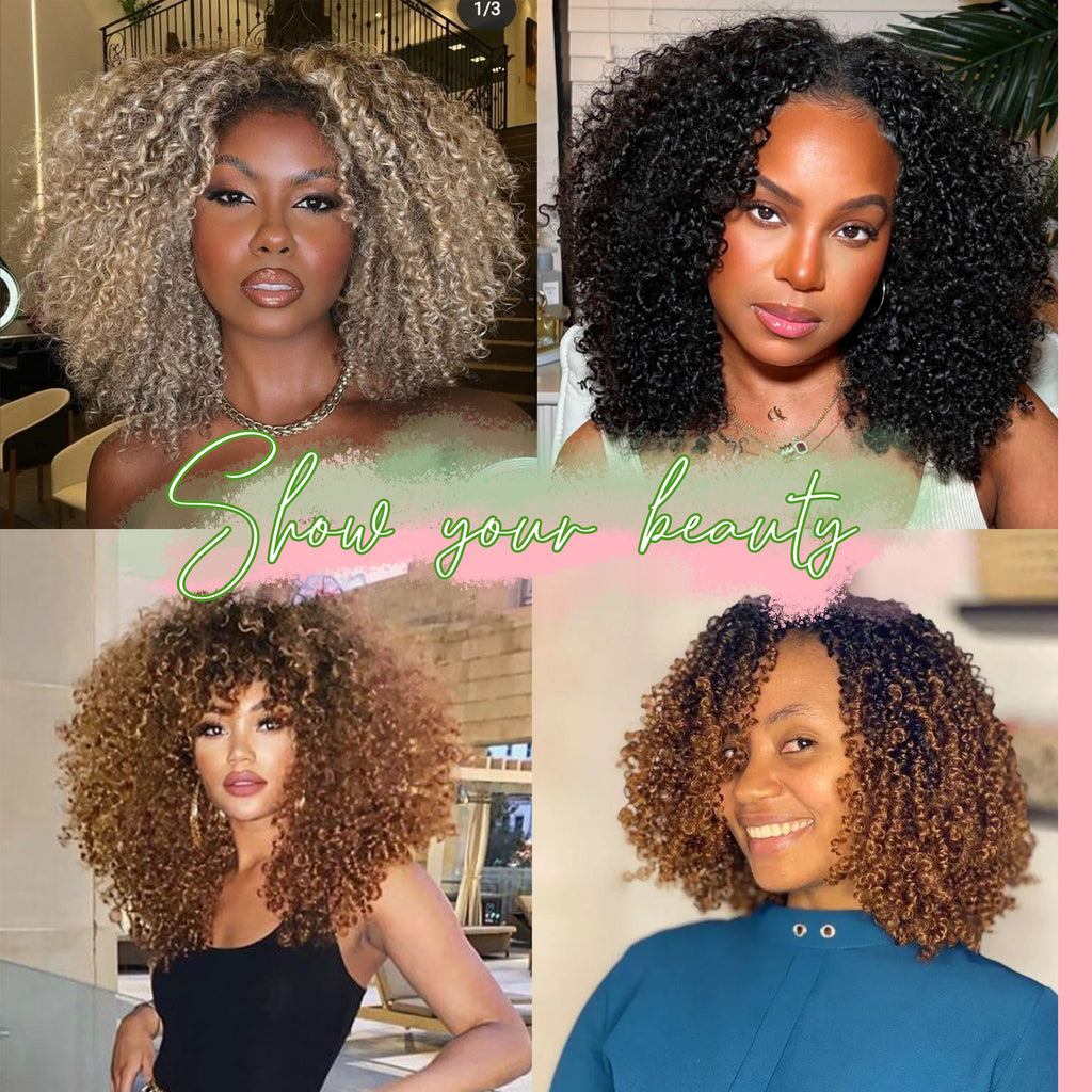 Vendor's Best Remy Kinky Curly Virgin Raw Mongolian Human Hair Weaves Cheap Kinky Curly Hair Extensions for Africa Woman