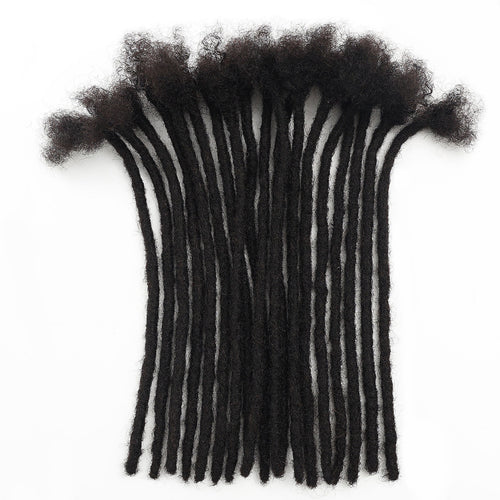 20Strands Black Wholesale 100% Human Hair Handmade Dreadlocks Regular Locs Extensions Can Be Bleached Curled for Black Women Men