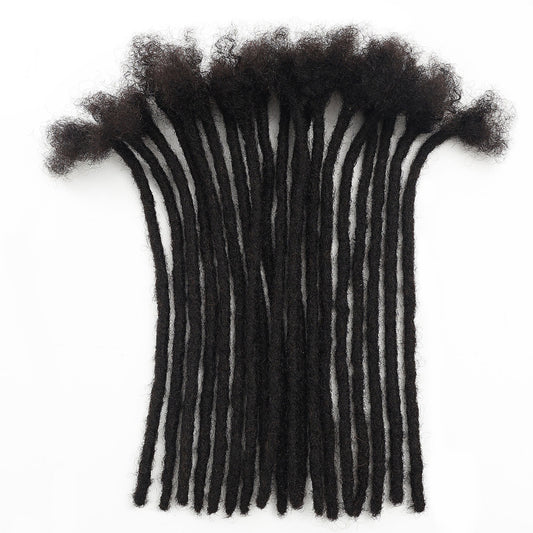 20Strands Black Wholesale 100% Human Hair Handmade Dreadlocks Regular Locs Extensions Can Be Bleached Curled for Black Women Men
