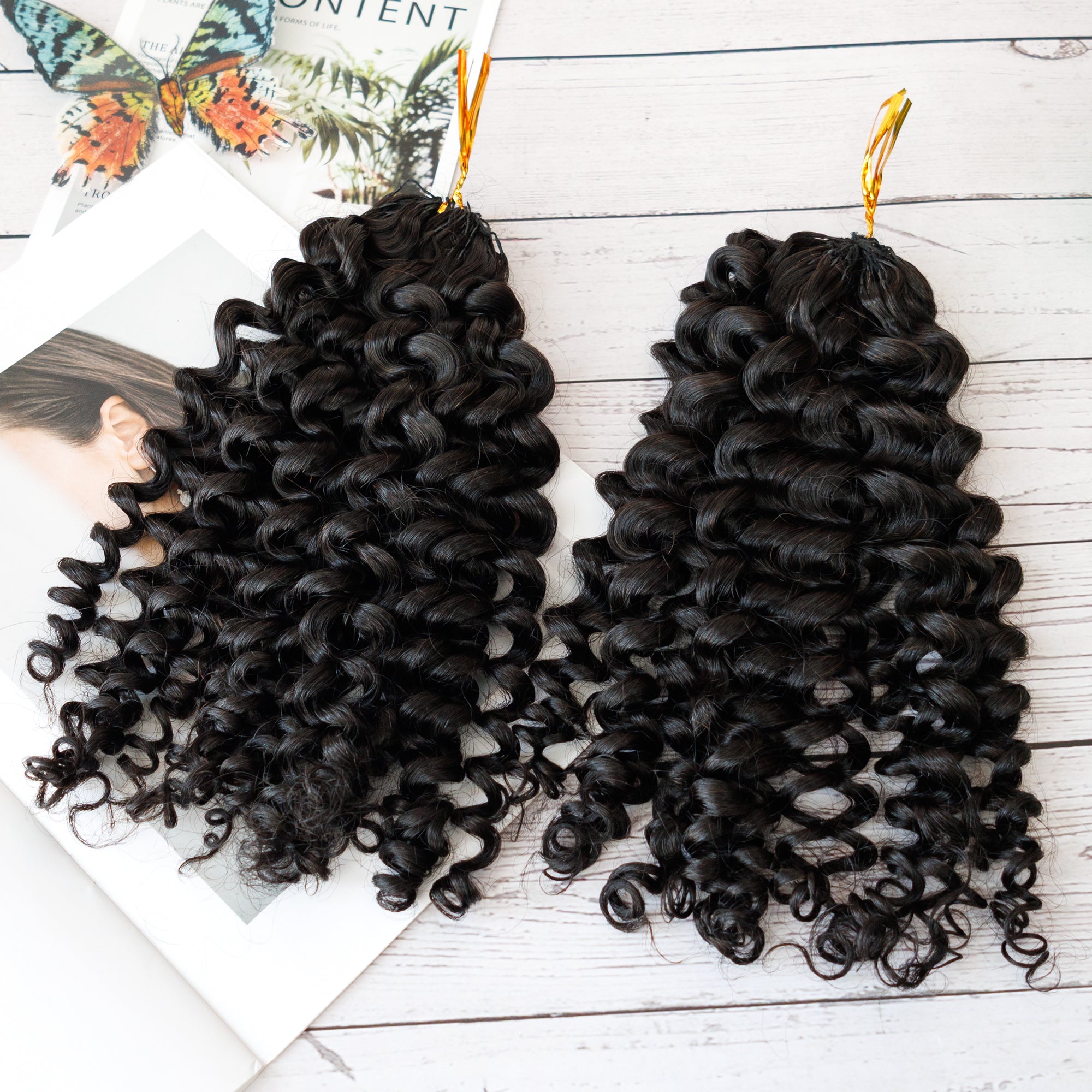 100g/pack New Italy Curly Virgin Remy Hair Extension Feathering Tip Crochet Hair Extension for Braiding Human Hair Bundle