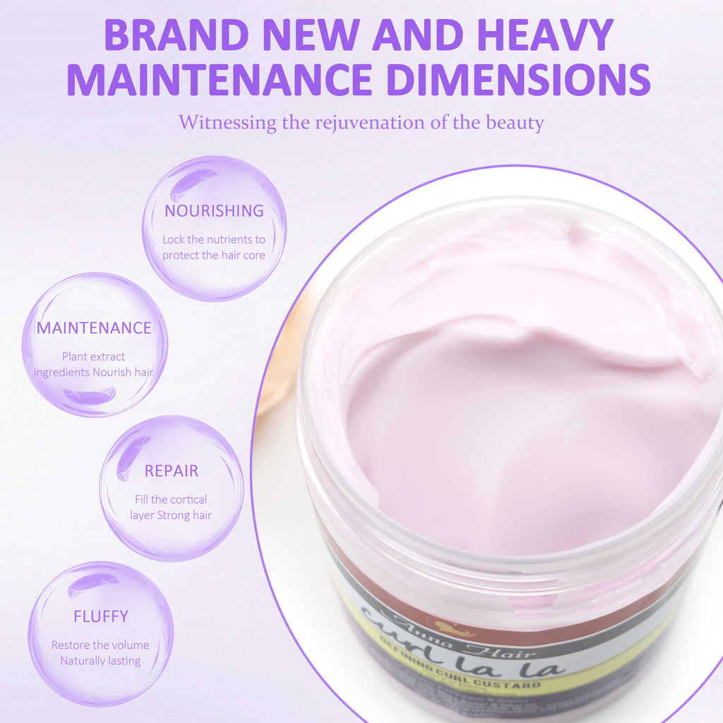 Wholesale Ladies Hair Curling Cream Natural 100% Pure Shea Butter Olive Oil Vitamin Defining Curl Custard