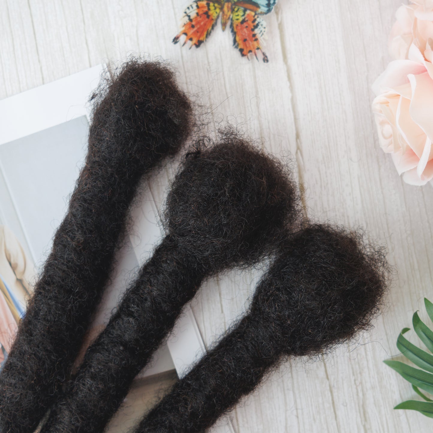 100% Human Hair Large Loc Extensions 3cm Thick Dreadlocks Handmade Jumbo Locs 4-24 Inches Custom Color