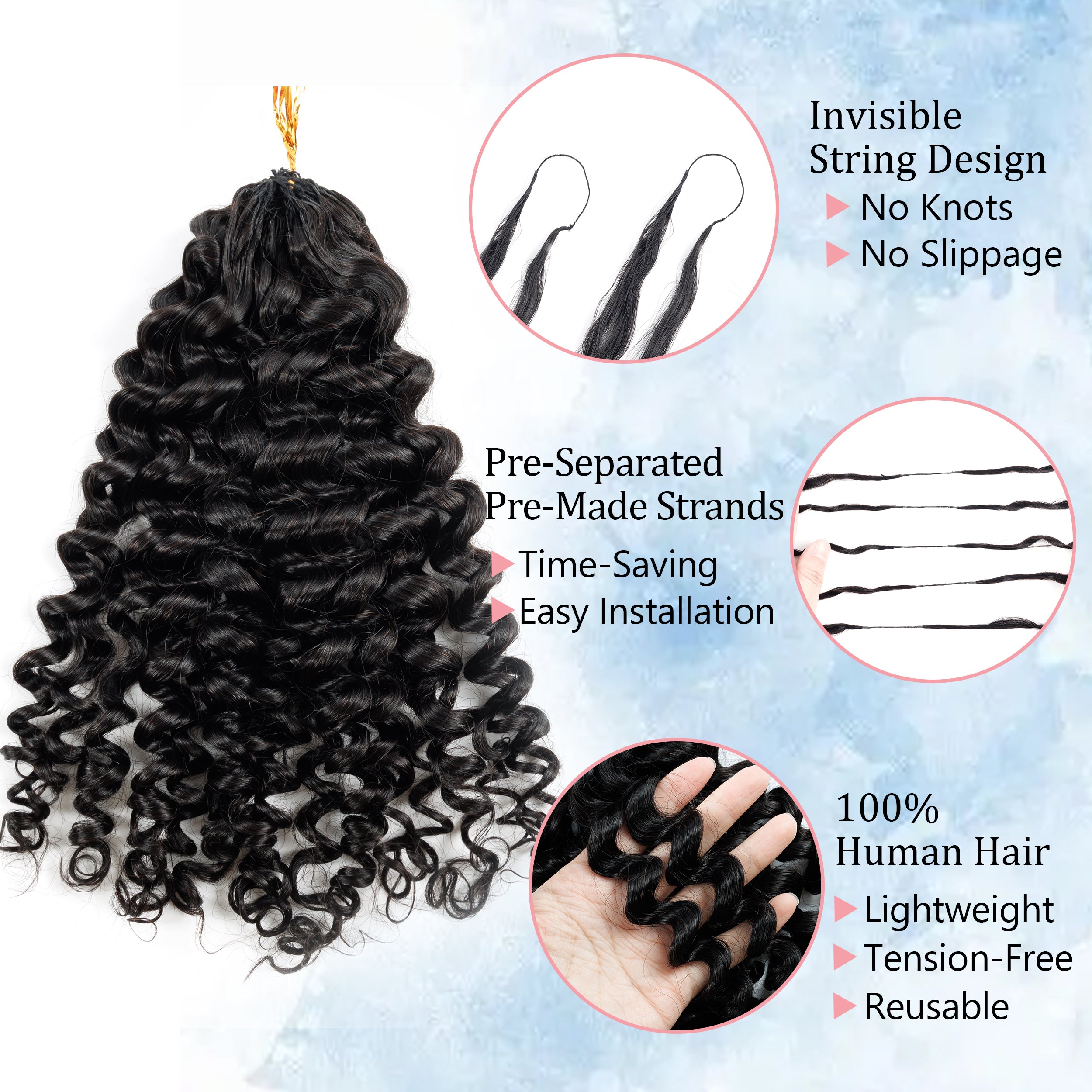 100g/pack New Italy Curly Virgin Remy Hair Extension Feathering Tip Crochet Hair Extension for Braiding Human Hair Bundle