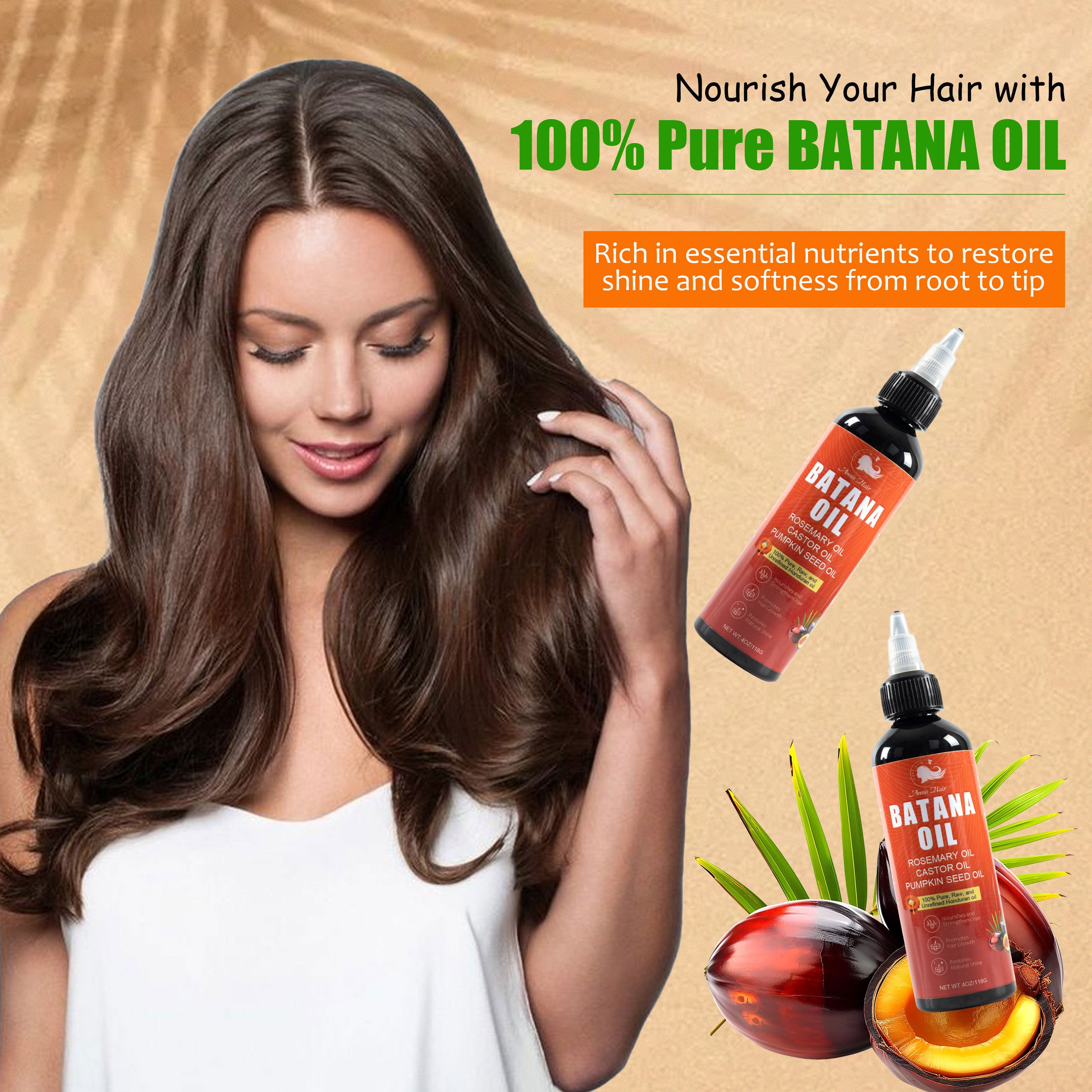 Wholesale Factory Price Batana Oil Extract Hair Care Essential Oil Nourishing Smoothing Moisturizing Shinning Hair Care Product