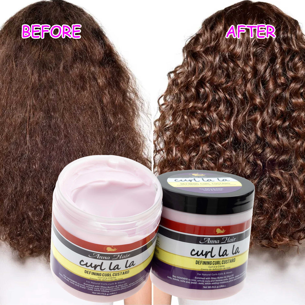 Wholesale Ladies Hair Curling Cream Natural 100% Pure Shea Butter Olive Oil Vitamin Defining Curl Custard