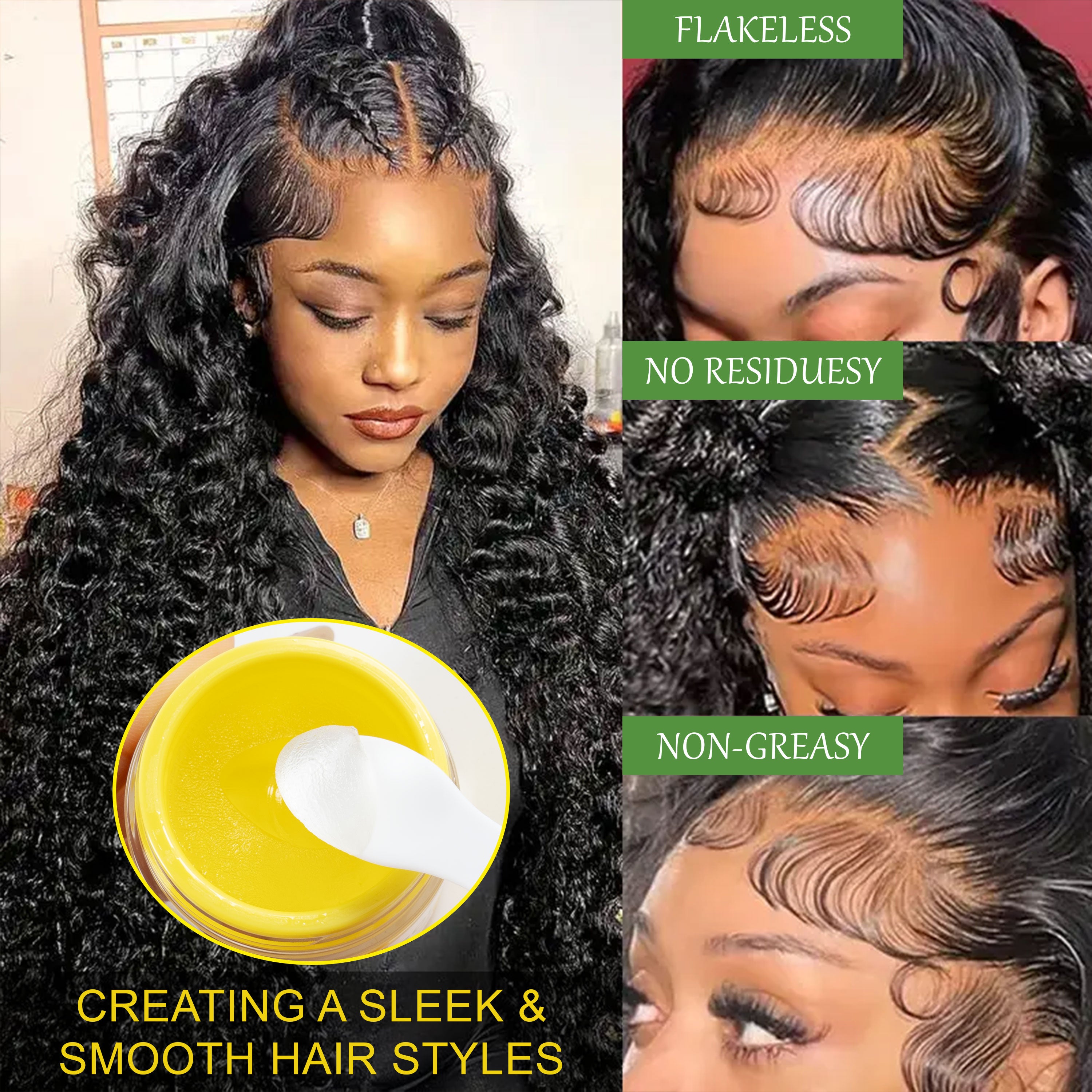 Hot Selling Hair Styling Products Wholesale Collagen Edge Control Non-greasy Organic Salon extreme Hold Hair Wax