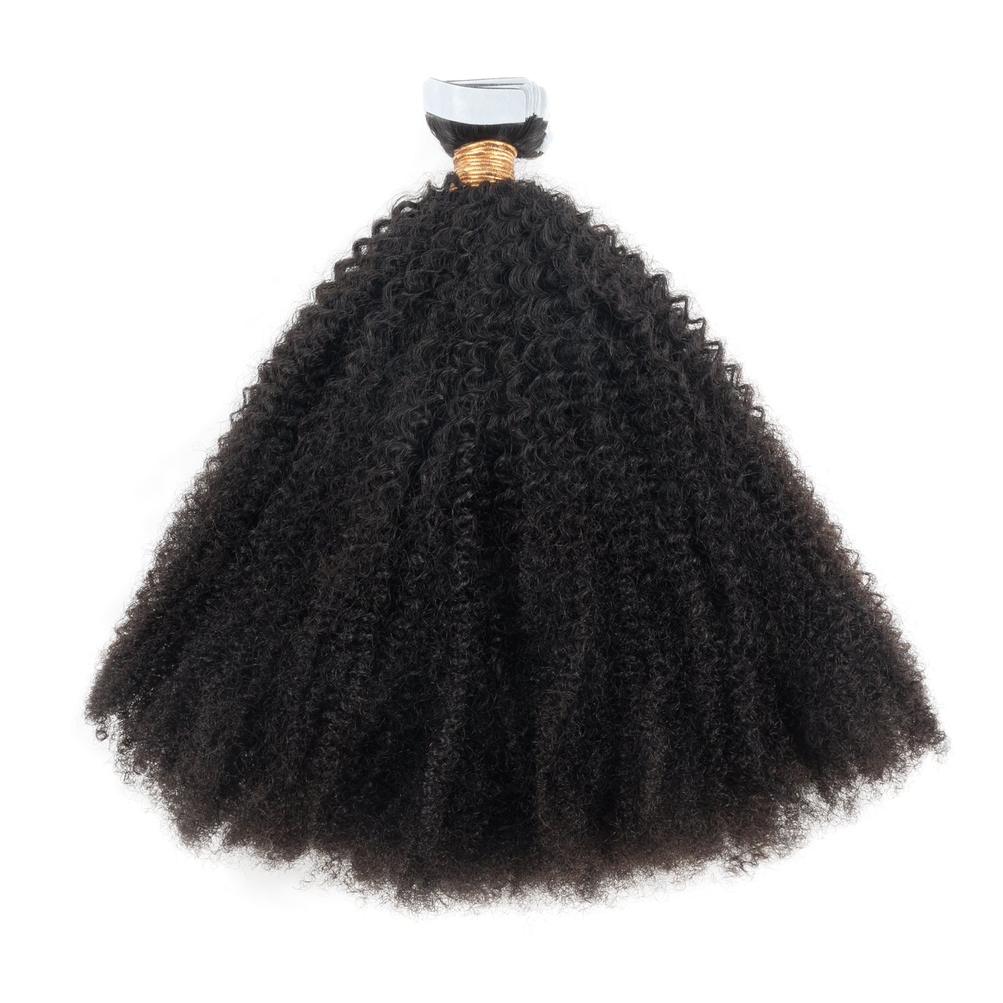 Natural Color Afro Kinky Curly Tape in Human Hair Extensions 10-24 Afro Curl Remy Skin Weft Tape Hair Bundles