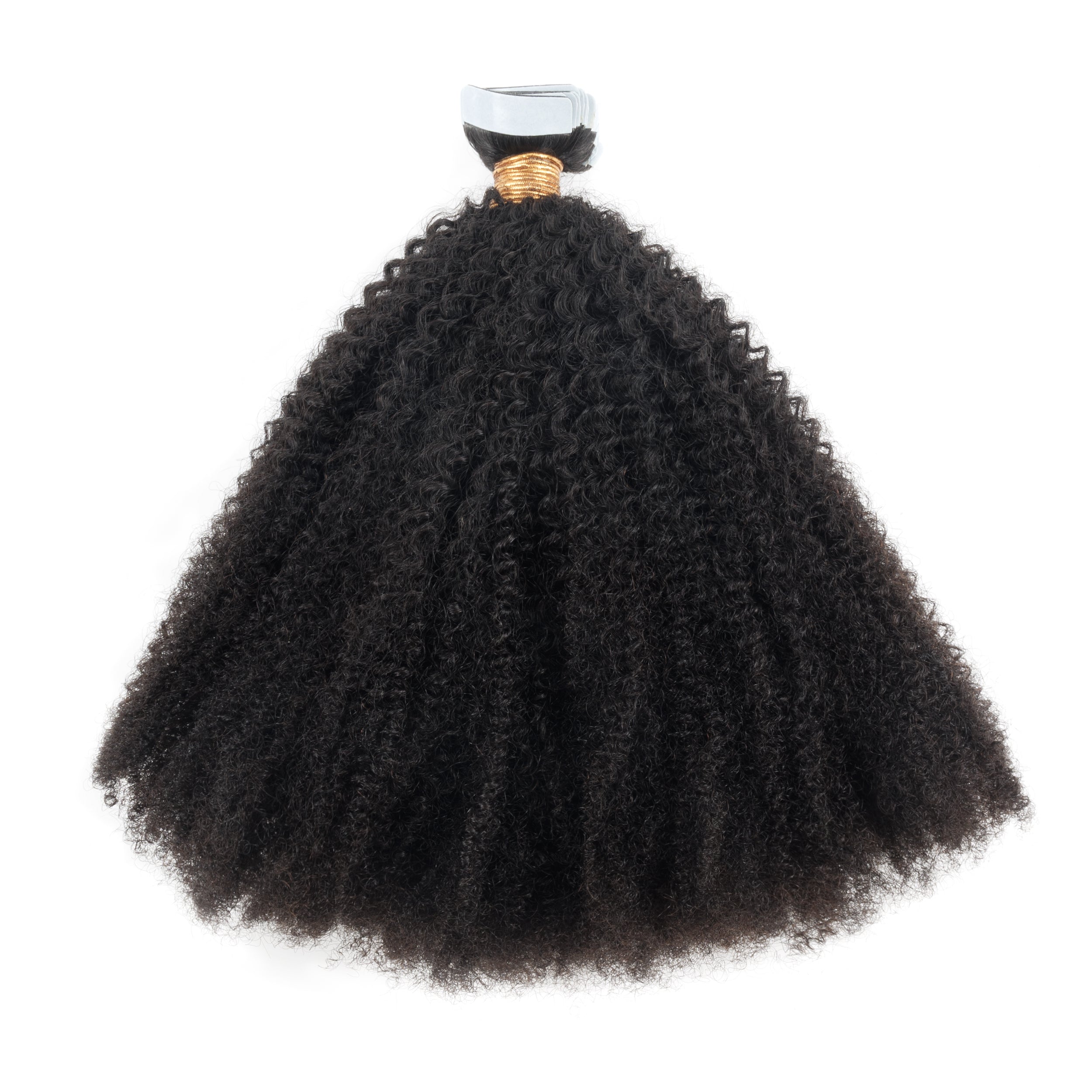 Natural Color Afro Kinky Curly Tape in Human Hair Extensions 10-24 Afro Curl Remy Skin Weft Tape Hair Bundles