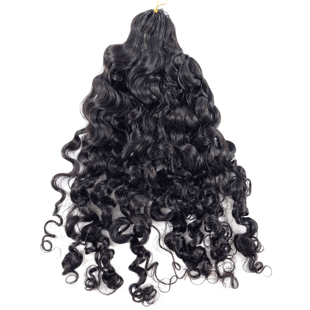 Burmese Curly Pre Looped Human Hair Twist Crochet Braids Soft Feather Crochet Human Hair Invisible Crochet Hair Extensions