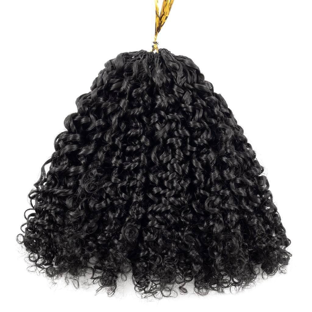 Wholesale Pre-looped Hair Pixie Curly Crochet Human Hair Two Strands Human Hair Feathers Crochet No Tip Raw Virgin Extensions