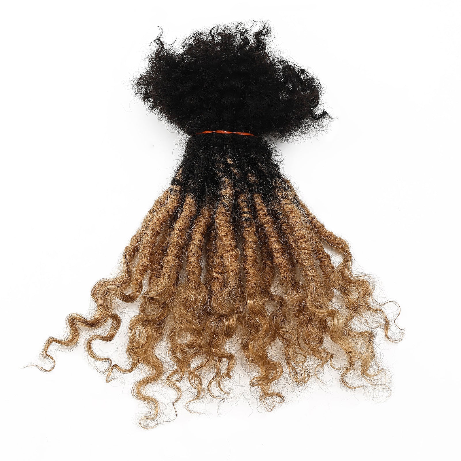 0.6cm Thickness 8inch 20 Strands/Pack 100% Handmade Human Hair Dreadlocks Lisa Locs Extensions With Curly End Africa Style