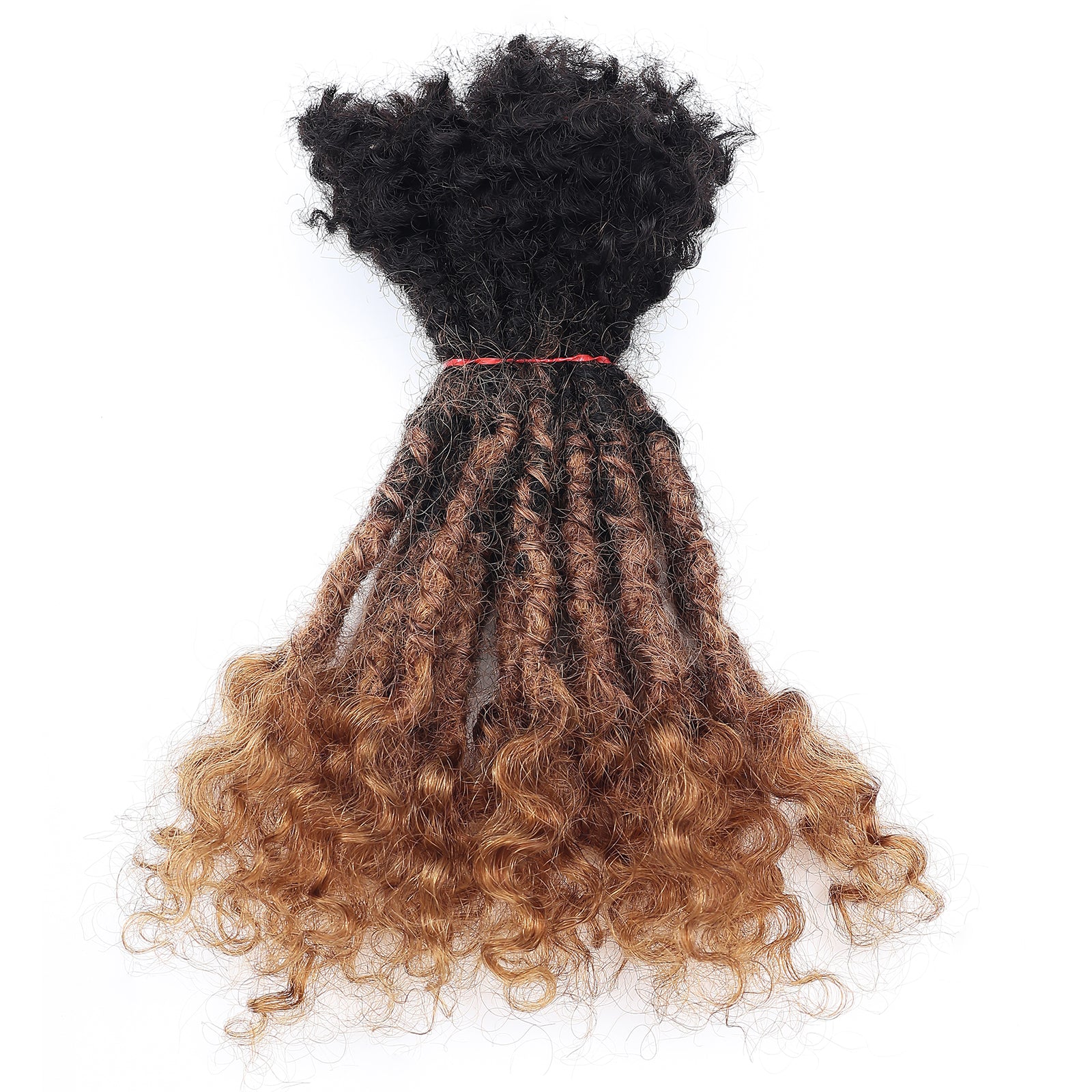 0.6cm Thickness 8inch 20 Strands/Pack 100% Handmade Human Hair Dreadlocks Lisa Locs Extensions With Curly End Africa Style