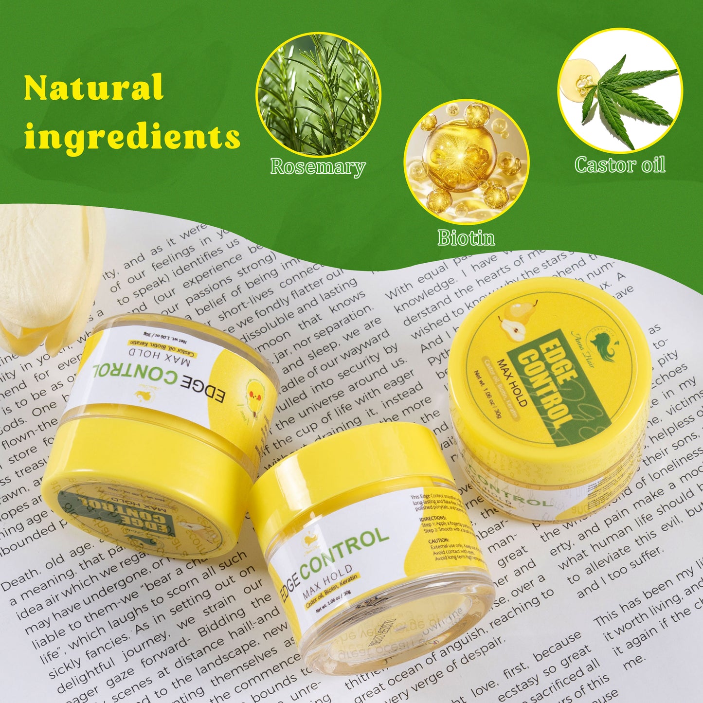 Hot Selling Hair Styling Products Wholesale Collagen Edge Control Non-greasy Organic Salon extreme Hold Hair Wax