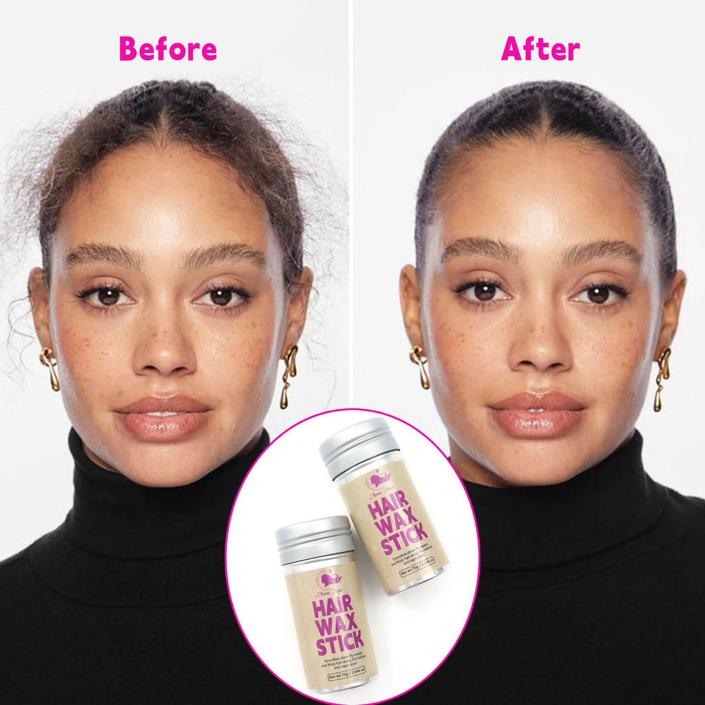 Raw Hair Edge Control Wax Stick Styling Shredder Hair Pomade Conditioner Anti-frizz Braid Solid Hair Wax Patch Wax Stick