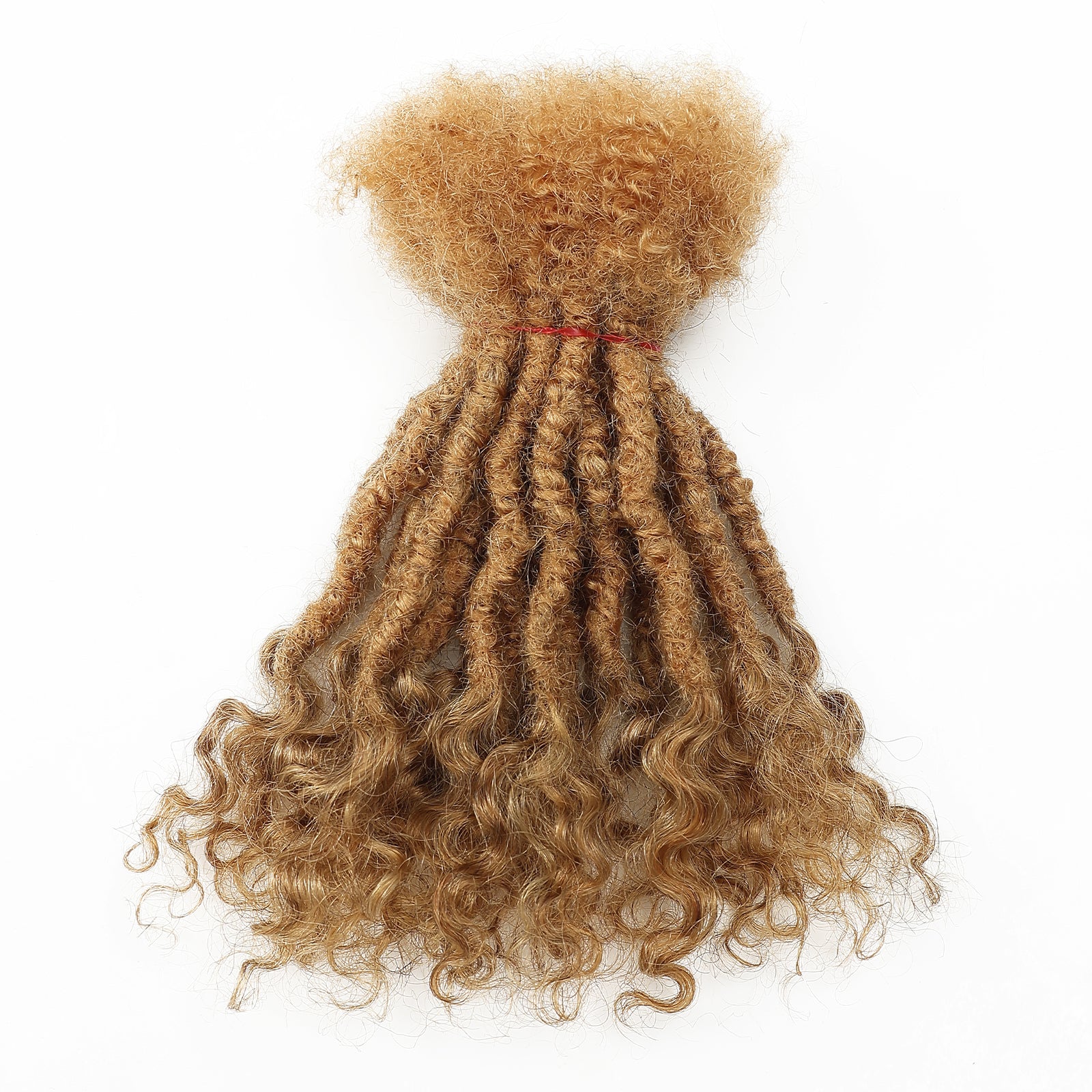 0.6cm Thickness 8inch 20 Strands/Pack 100% Handmade Human Hair Dreadlocks Lisa Locs Extensions With Curly End Africa Style