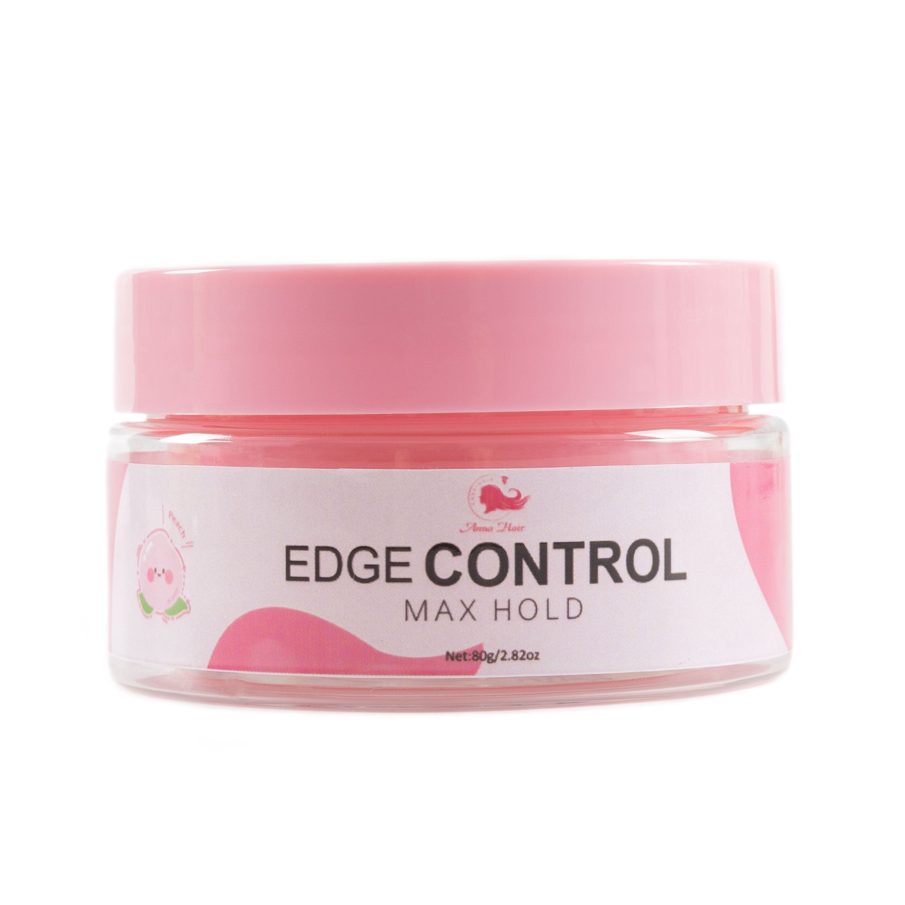 Private Label Strong Hold Water-based Edge Stay Gel No Flaking Extra Hold Peach Scent Edge Control for All Hair Types