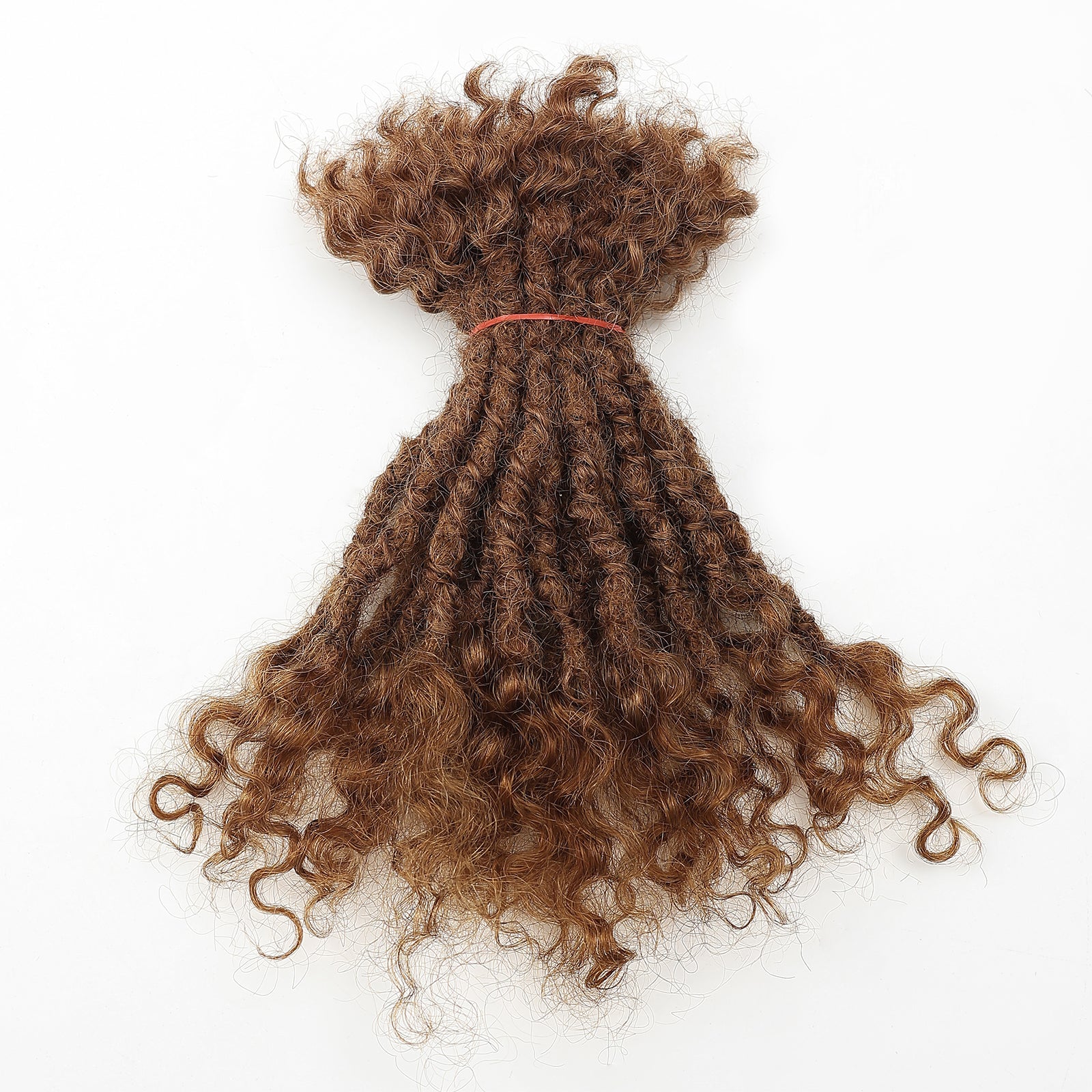 0.6cm Thickness 8inch 20 Strands/Pack 100% Handmade Human Hair Dreadlocks Lisa Locs Extensions With Curly End Africa Style