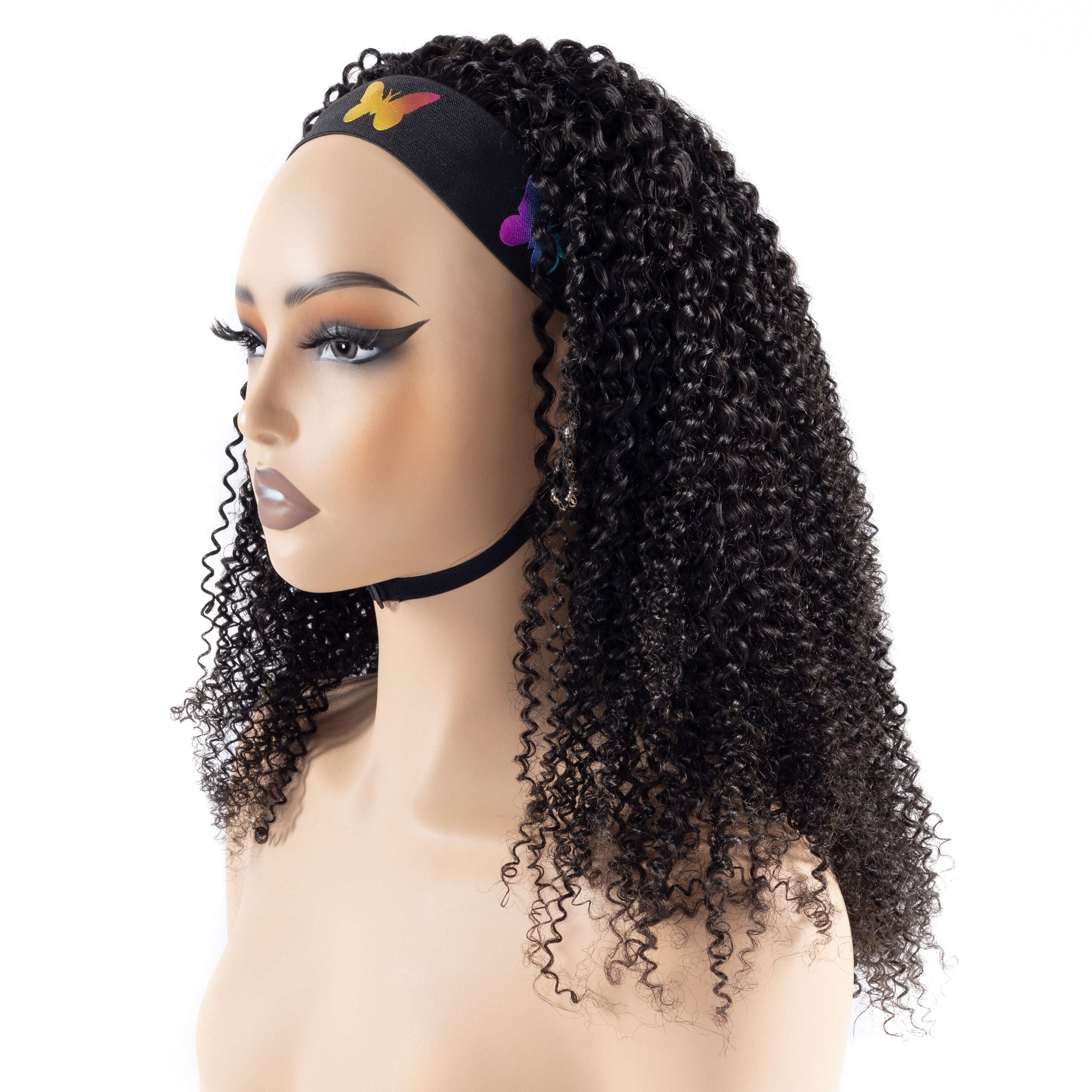 New 3-in-1 Half Wig Afro Kinky Curly Raw Human Hair Wig Seamless Flip Over Drawstring No Leave Out Wear Go Glueless Wigs