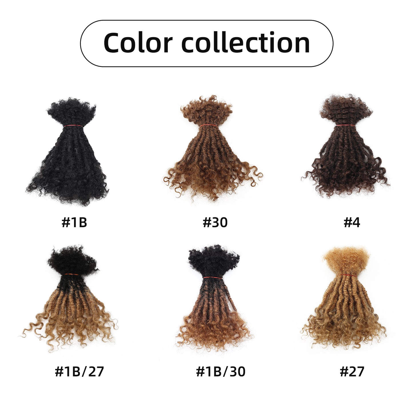 0.6cm Thickness 8inch 20 Strands/Pack 100% Handmade Human Hair Dreadlocks Lisa Locs Extensions With Curly End Africa Style