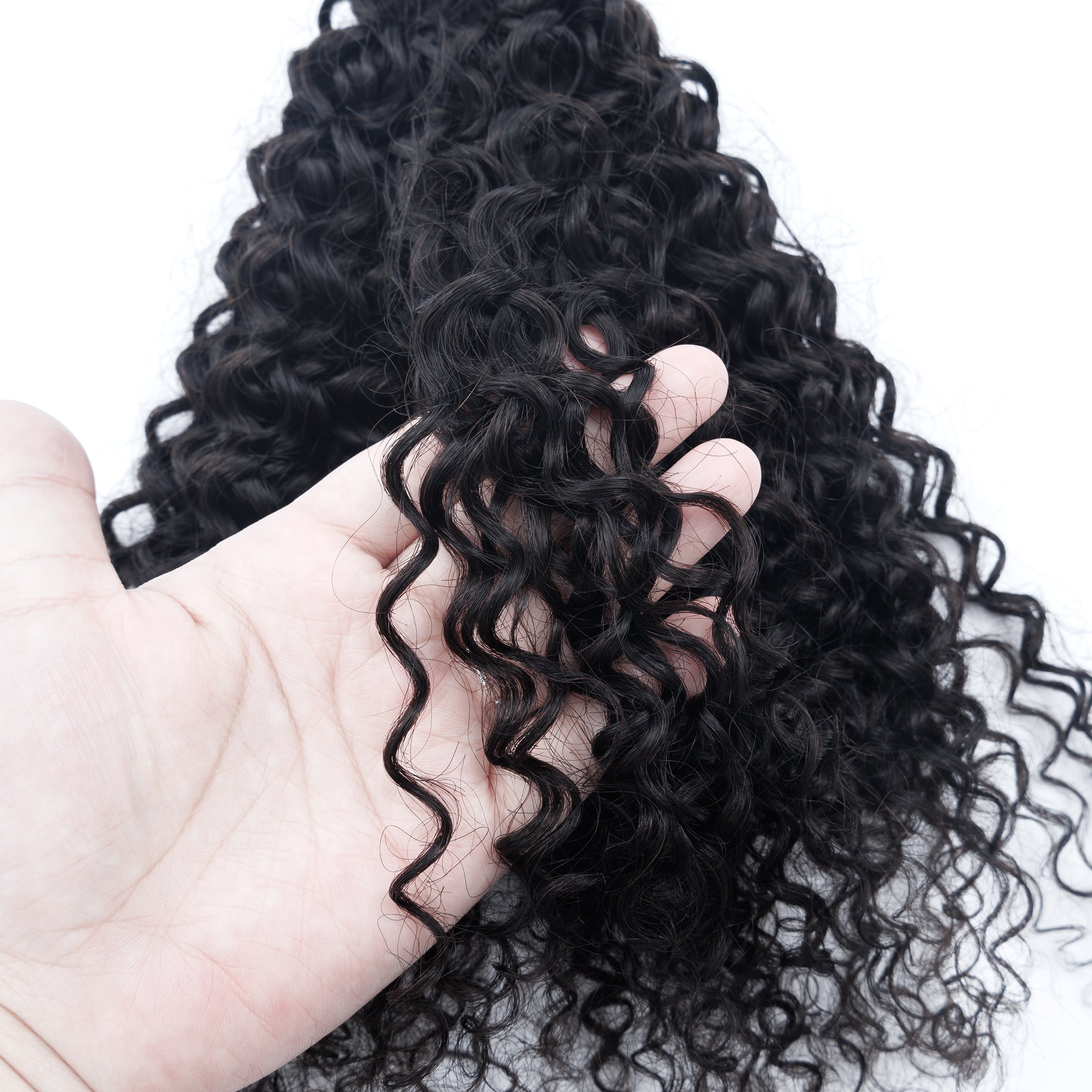 100% Virgin Raw Human Hair Weft Unprocessed Double Drawn Hair Extensions Jerry Curly Hair Texture for Braids