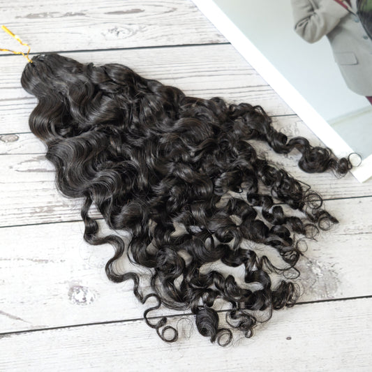 Burmese Curly Pre Looped Human Hair Twist Crochet Braids Soft Feather Crochet Human Hair Invisible Crochet Hair Extensions