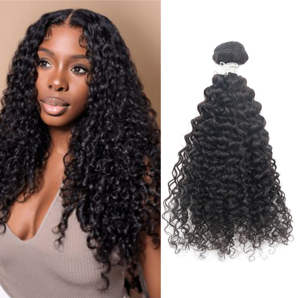 100% Virgin Raw Human Hair Weft Unprocessed Double Drawn Hair Extensions Jerry Curly Hair Texture for Braids