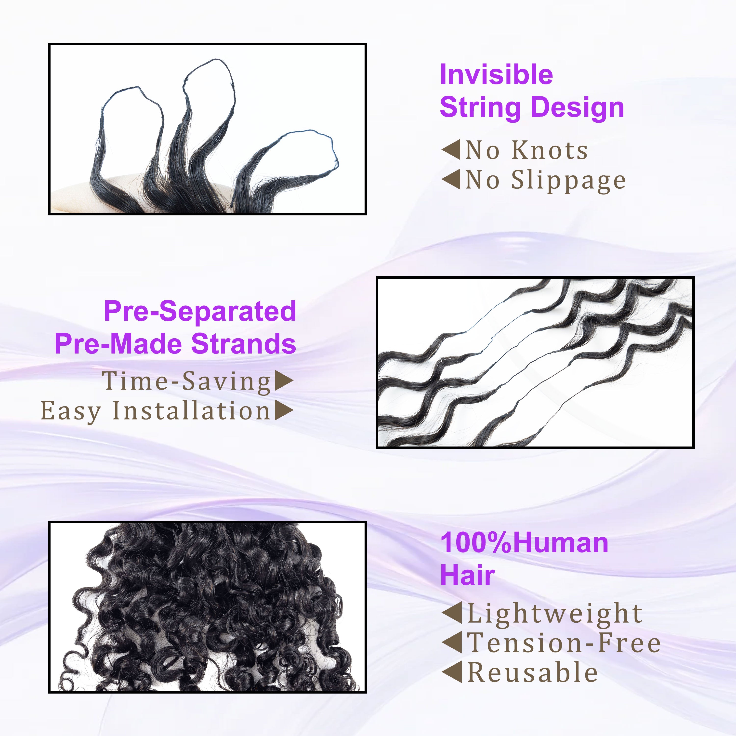 Burmese Curly Pre Looped Human Hair Twist Crochet Braids Soft Feather Crochet Human Hair Invisible Crochet Hair Extensions