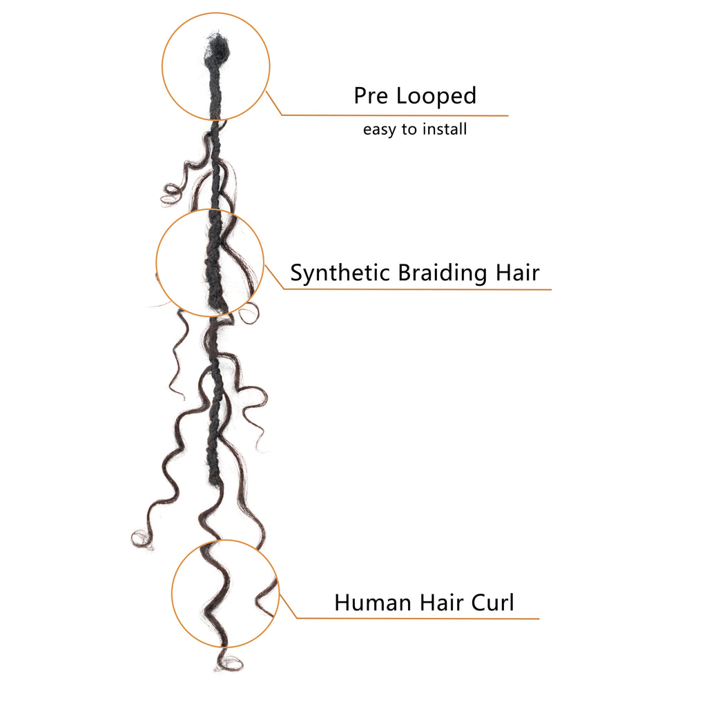 ANNA Factory Direct Sale Wholesale Boho Braids Crochet Locs Hair 100% Human Hair Braiding Locs Extension for All Occasions