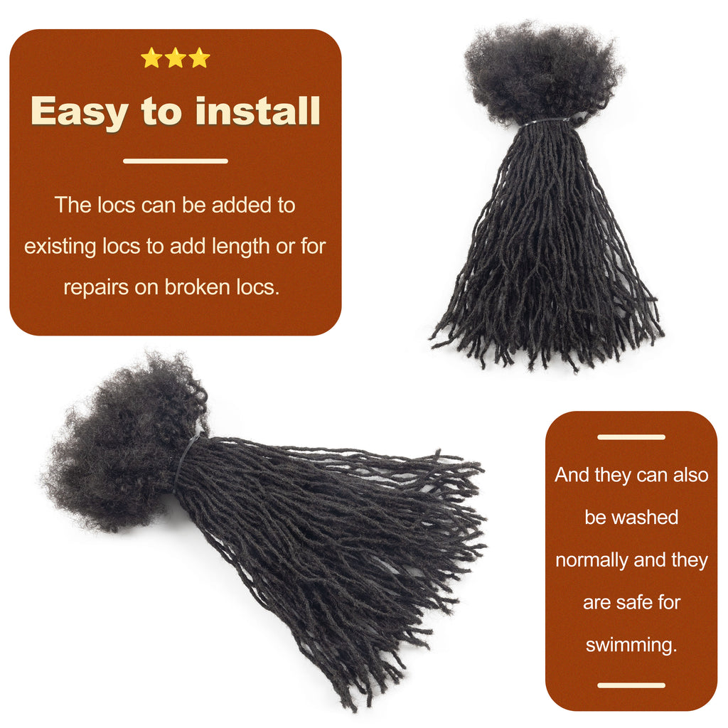 Wholesale Dreads Interlock Textured Locs Extensions Human Hair Microlocks Sisterlocks Extensions