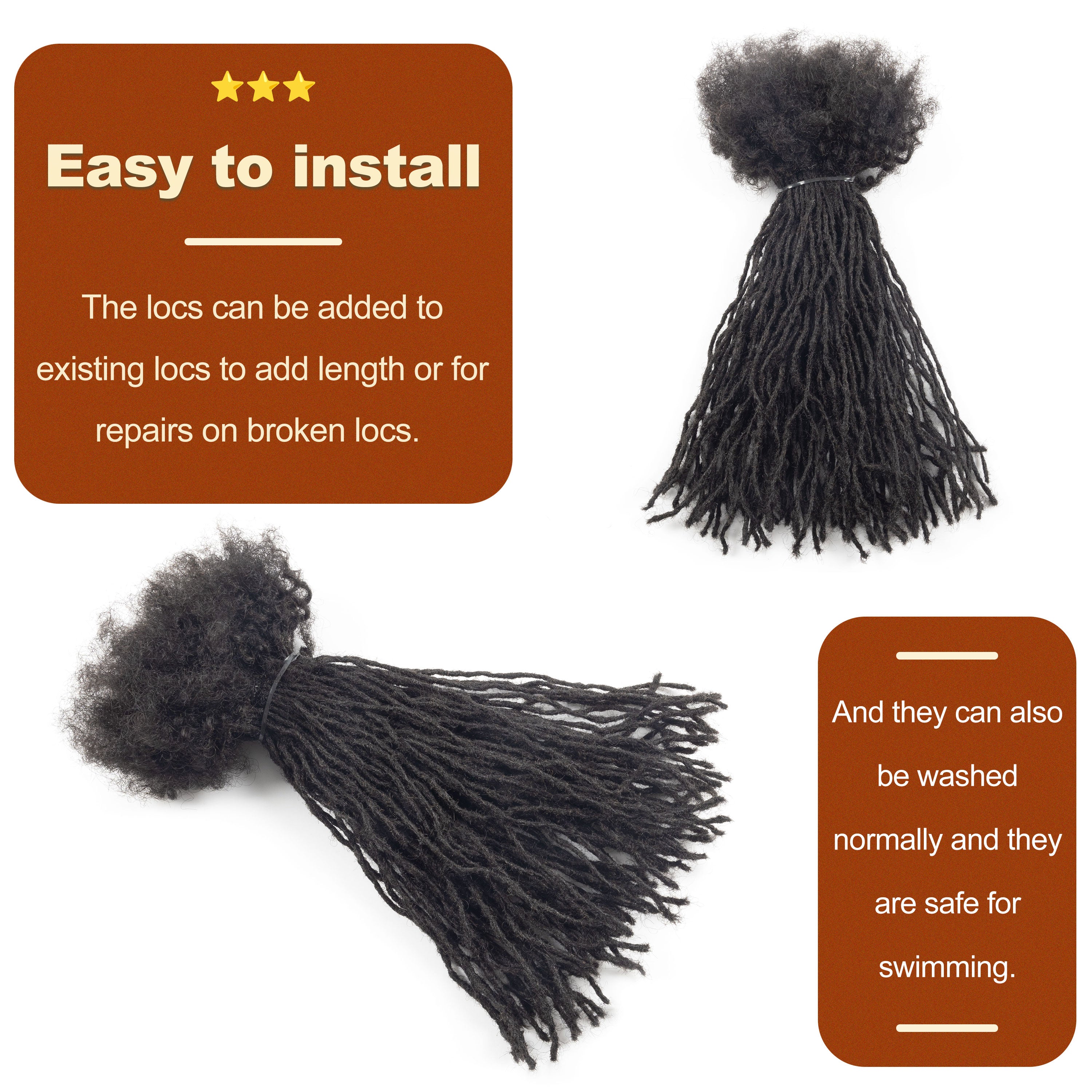 Wholesale Dreads Interlock Textured Locs Extensions Human Hair Microlocks Sisterlocks Extensions