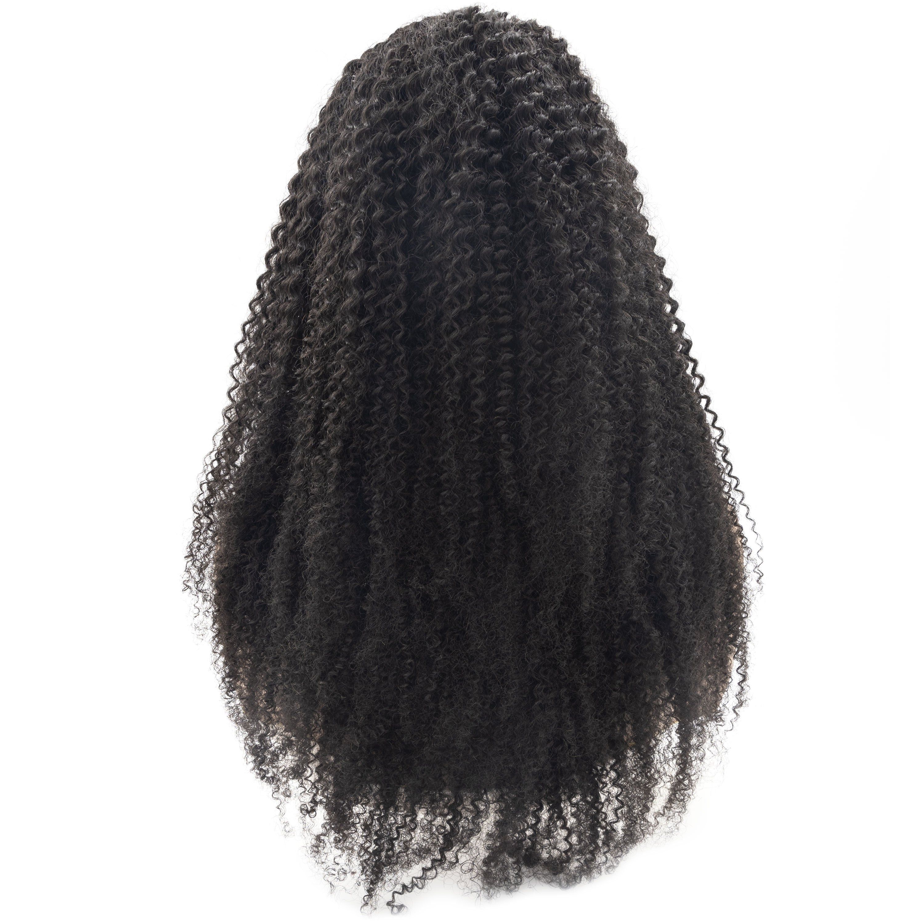 Half Wig Kinky Curly Human Hair Wholesale Non Lace Machine Made Wigs Curly Human Hair Drawstring HalfWig for Black Women