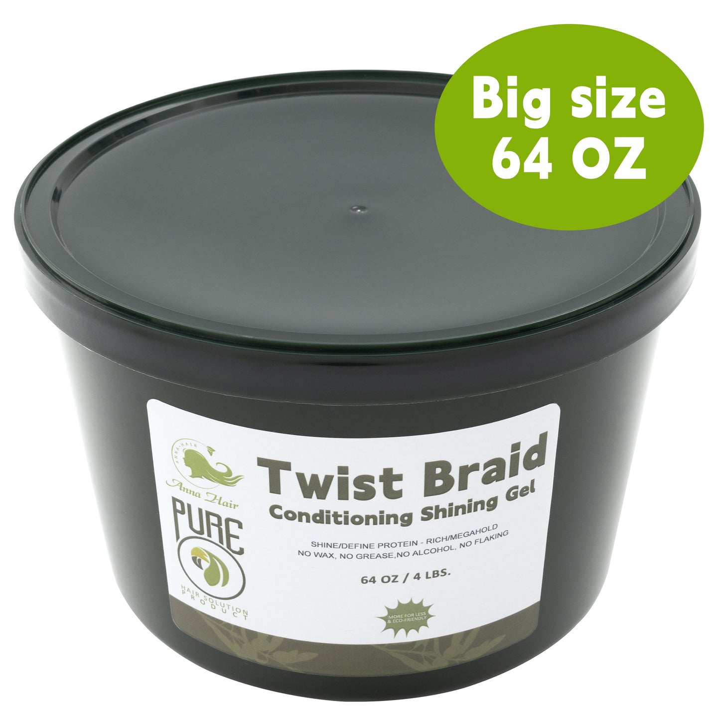 No Residue Build up Braid Gel for Curly Hair Long Lasting Quick Molding Smooths & Tames Frizz Strong Hold Works All Hair Types