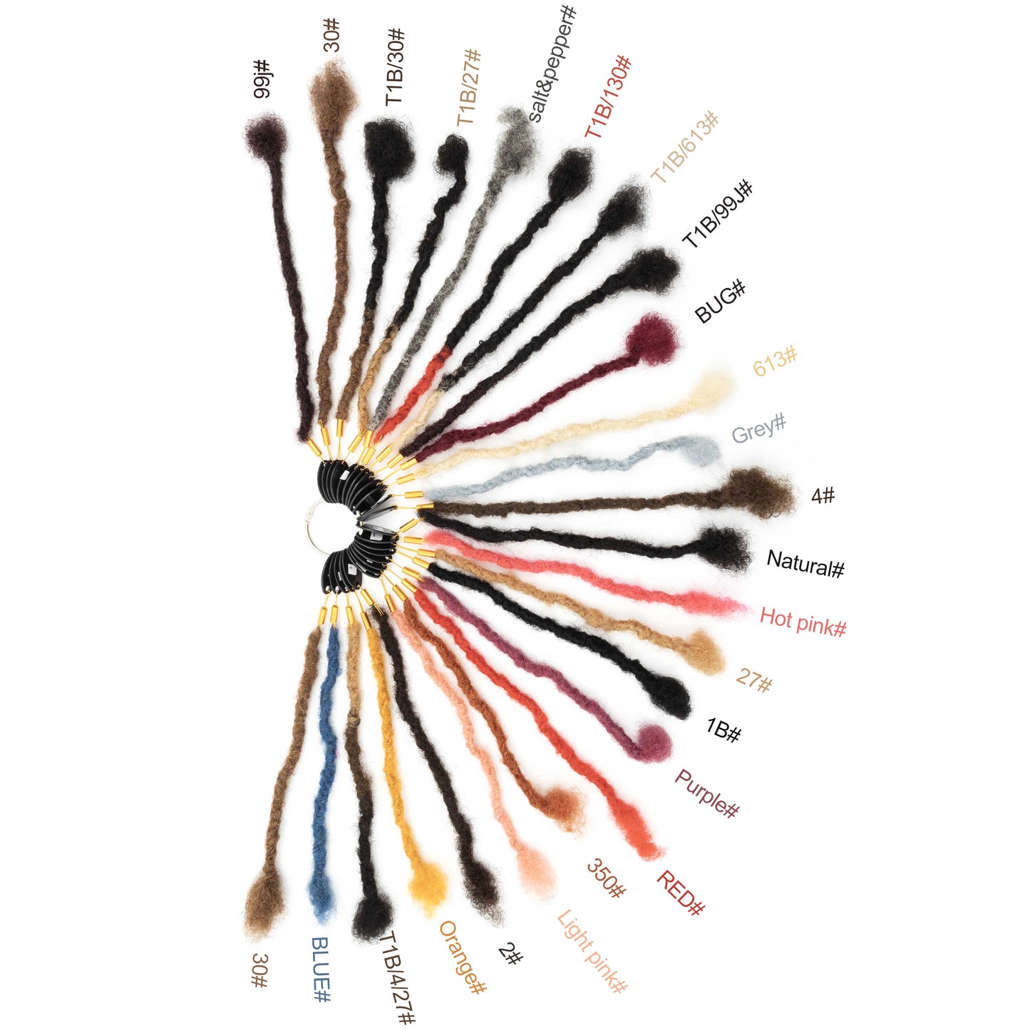 100% Human Hair Dreadlocks Extensions 1.8cm Thick Locs Handmade Permanent Loc Extensions Customizable
